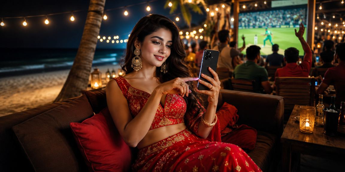 সেন্ট মার্টিনের সৈকতে ক্রিকেট বেটিং উপভোগ করছেন একদল তরুণ